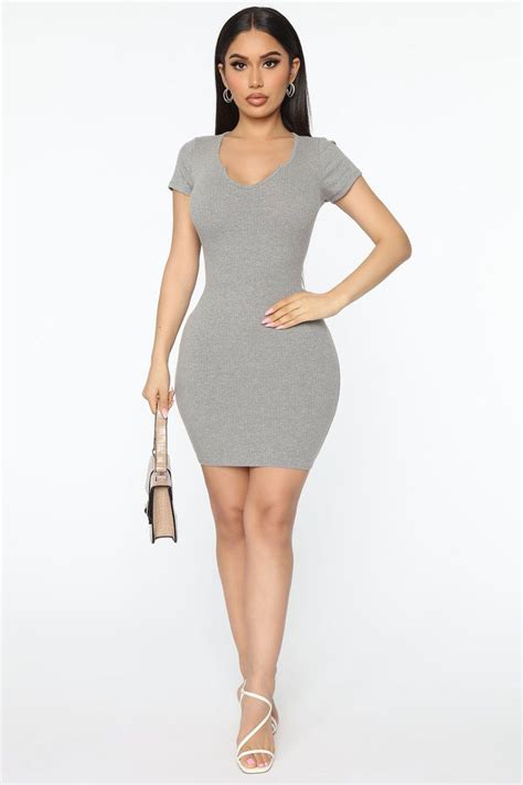 grey dress fashion nova|fashion nova tight fitted dresses.